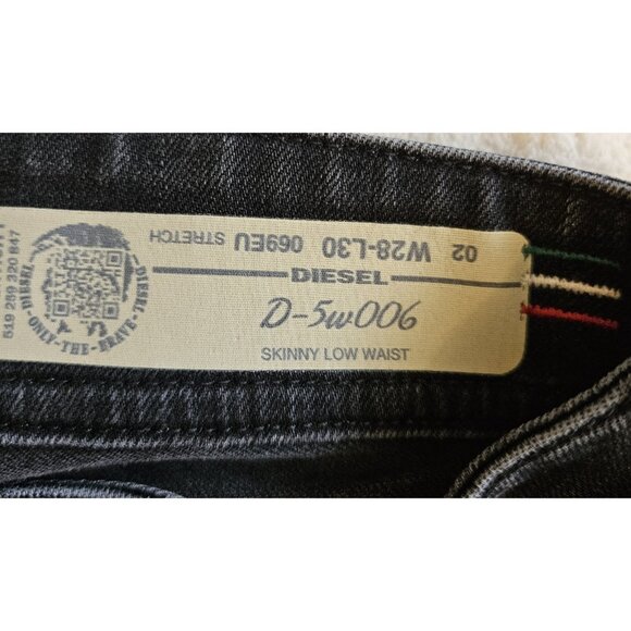 Diesel D-5w006 069EU Women Jeans Skinny Low Waist Stretch W28-L30 ECU - Picture 6 of 16